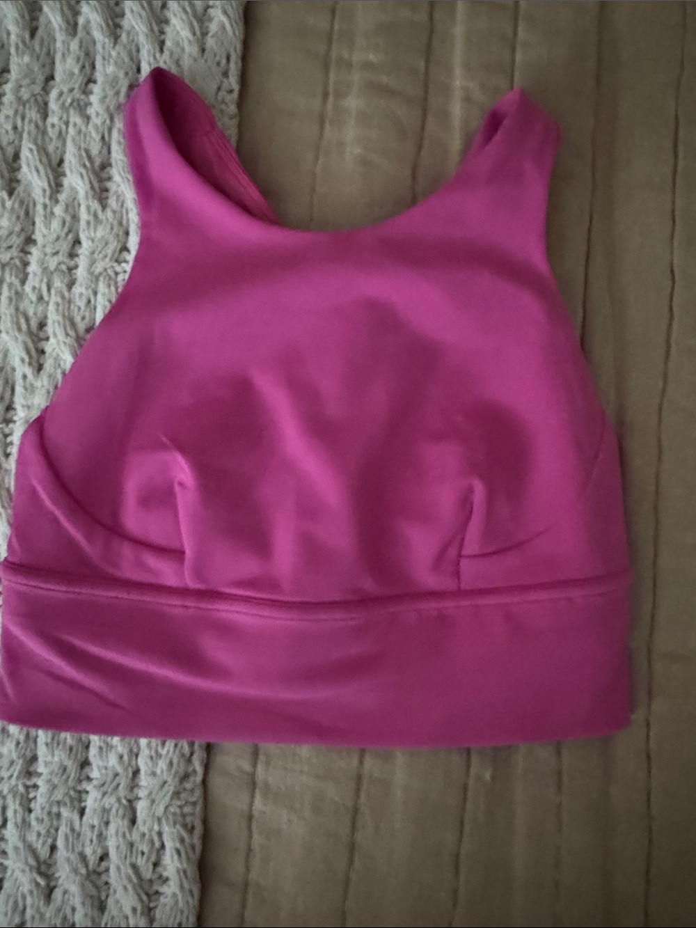 lululemon athletica Bright Pink High-Neck Sports Bra